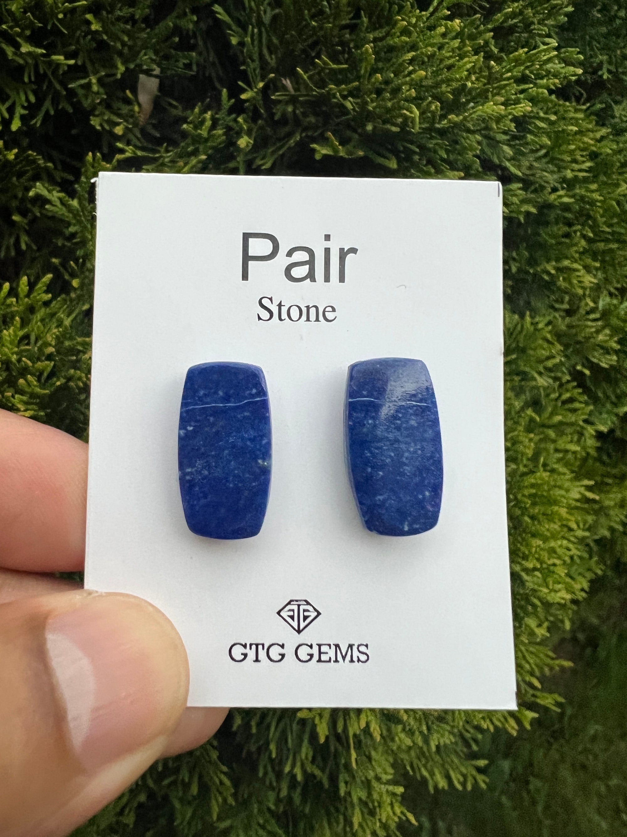 Lapis Lazuli matching pair cabochon 20.5 x 11mm (GTG-ML-1)