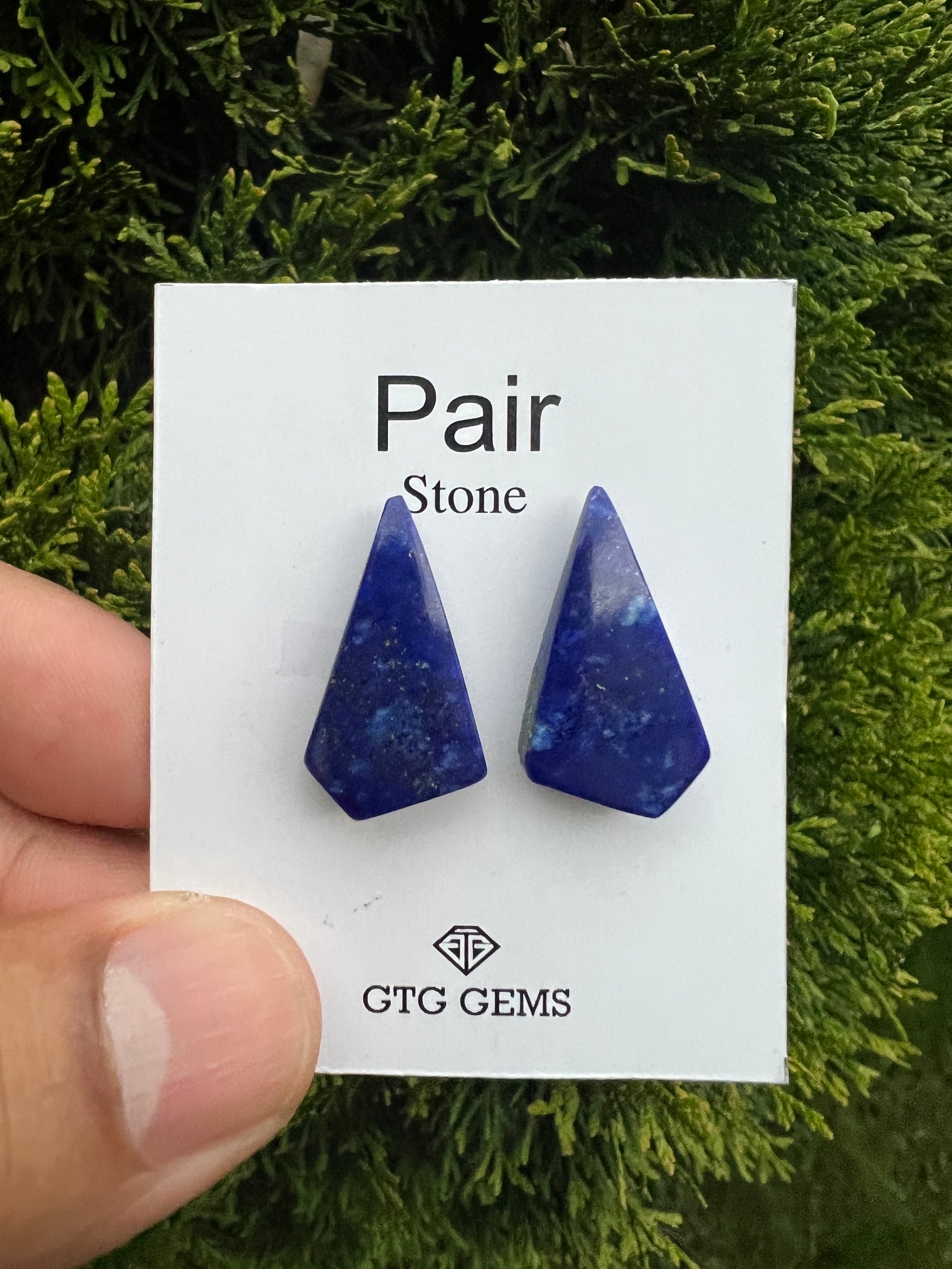 Lapis Lazuli matching pair cabochon 25.5 x 14mm (GTG-ML-10)