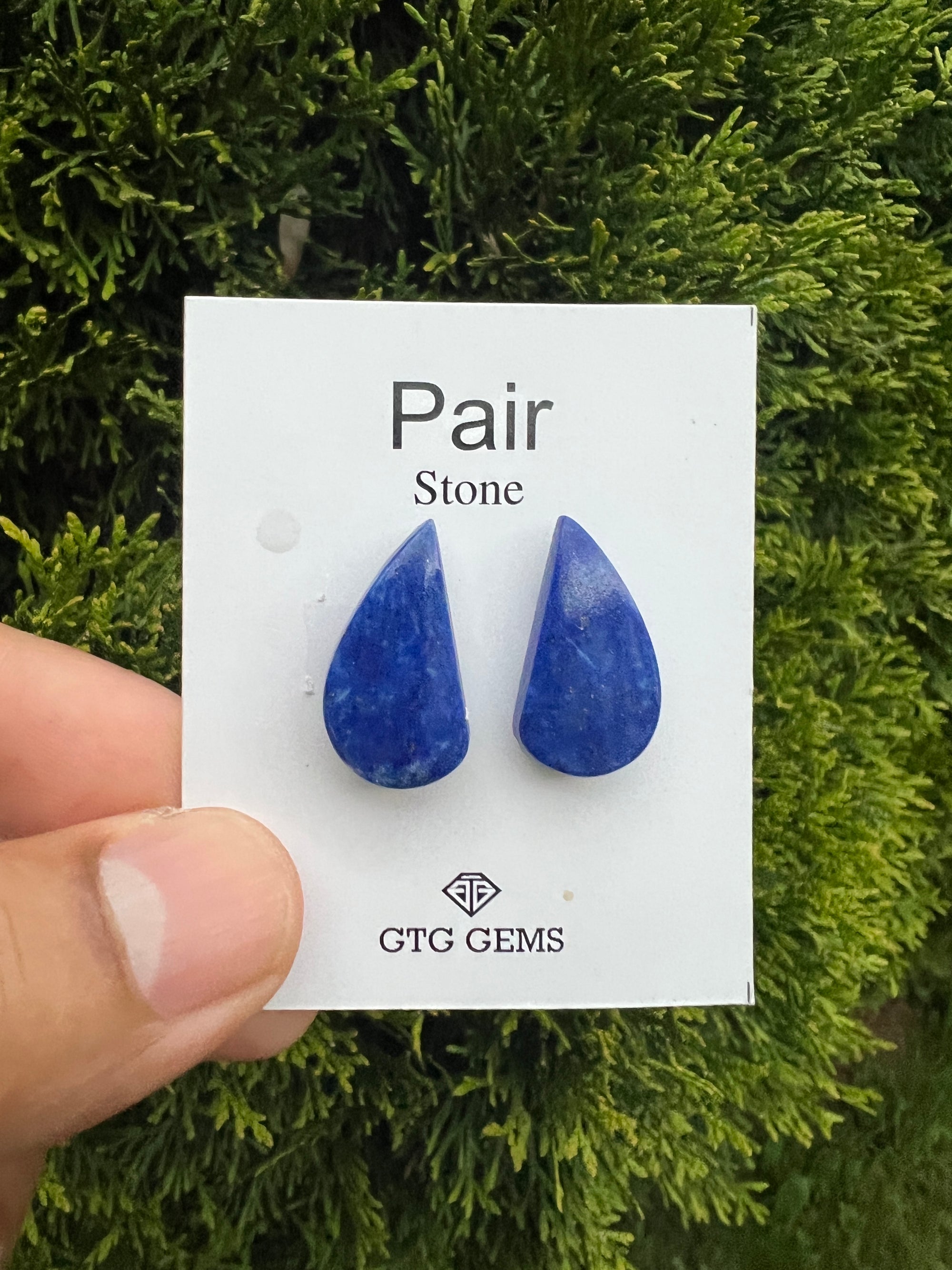 Lapis Lazuli 22x12mm matching pair cabochon (GTG-ML-4)