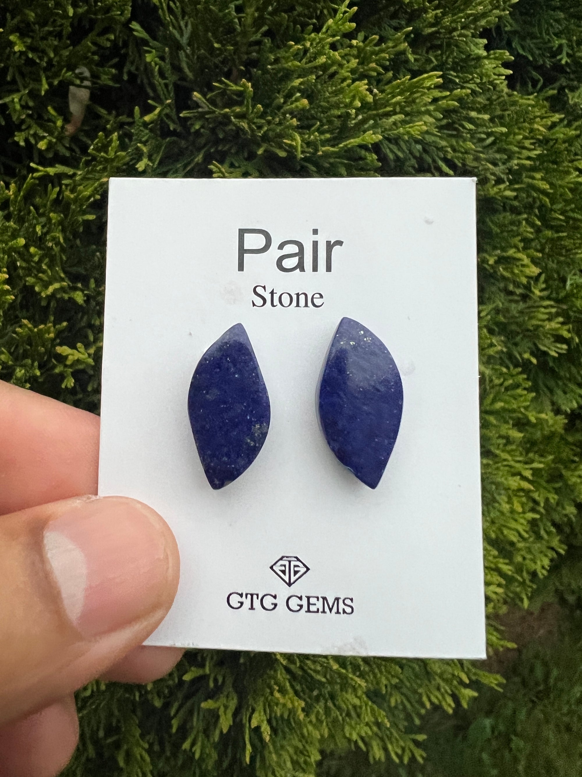 Lapis Lazuli matching pair cabochon 22x11mm (GTG-ML-7)