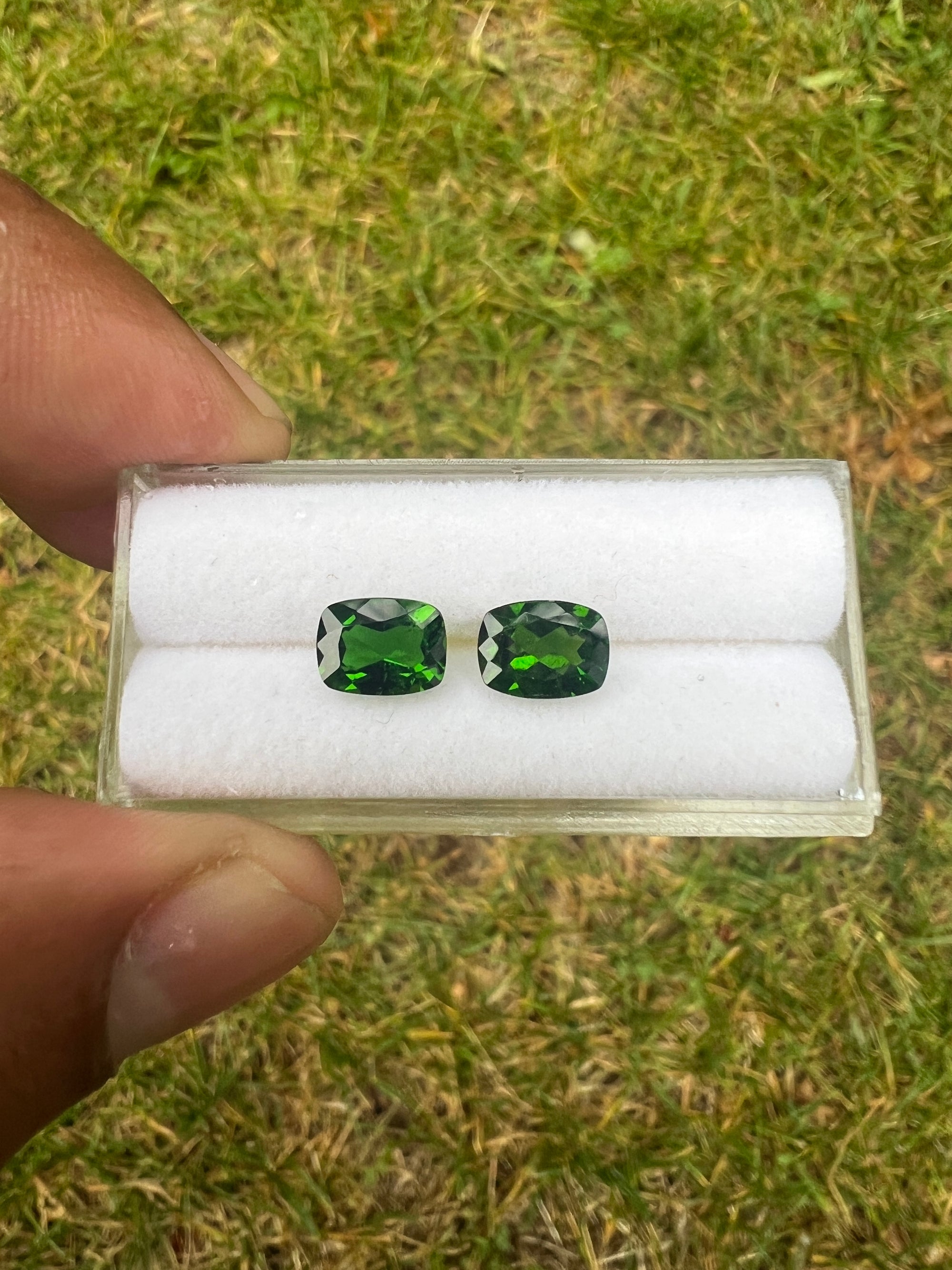 Chrome Diopside Rectangle shape 8x6mm approximately 2.76 carat (GTG-CD-5)
