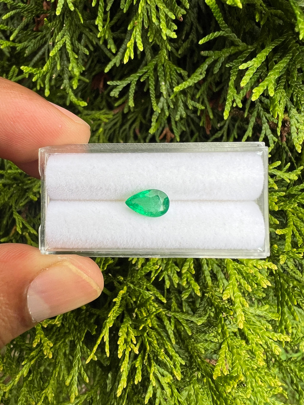 Zambian Emerald teardrop shape 9 x 6  mm Single Piece approximately 1.21 Carat (GTG-EM-8)