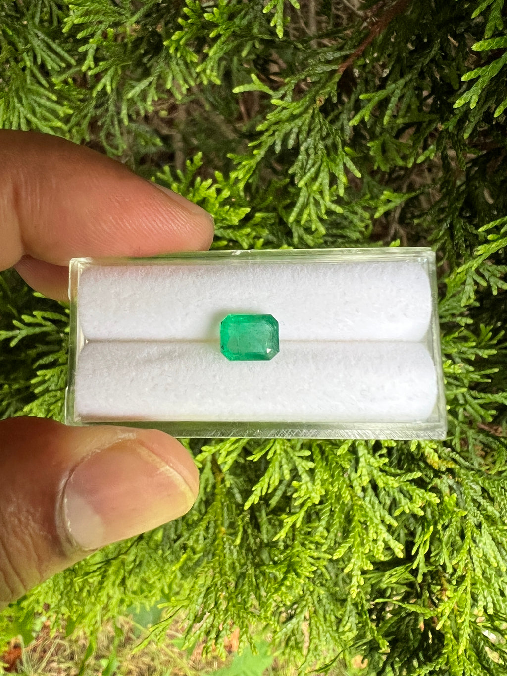 Zambian Emerald rectangle shape 7.5 x 6  mm Single Piece approximately 1.25Carat (GTG-EM-6)