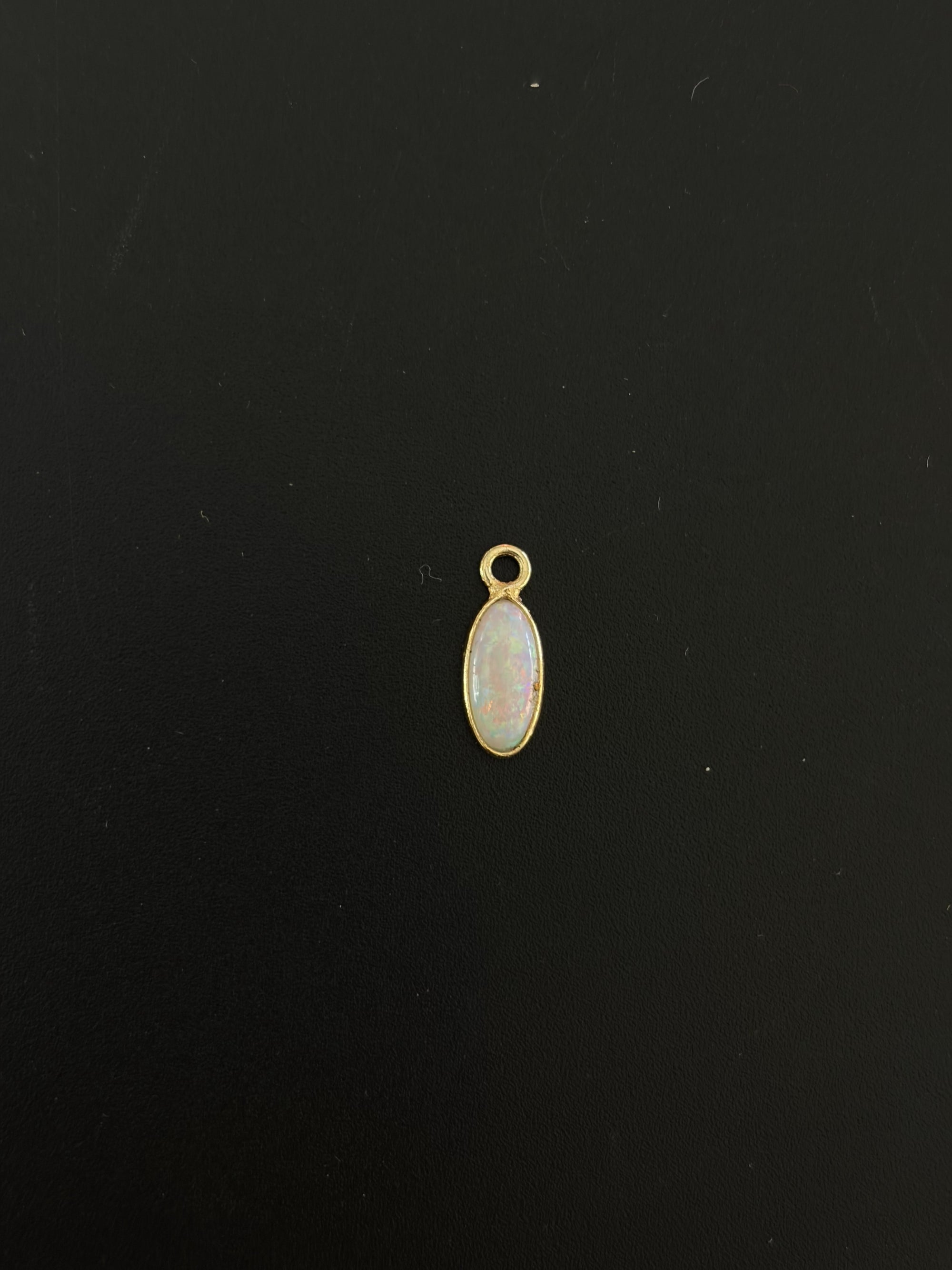 Australian Opal 18K Gold Filled Bezel 9x4 mm, Single Connector
