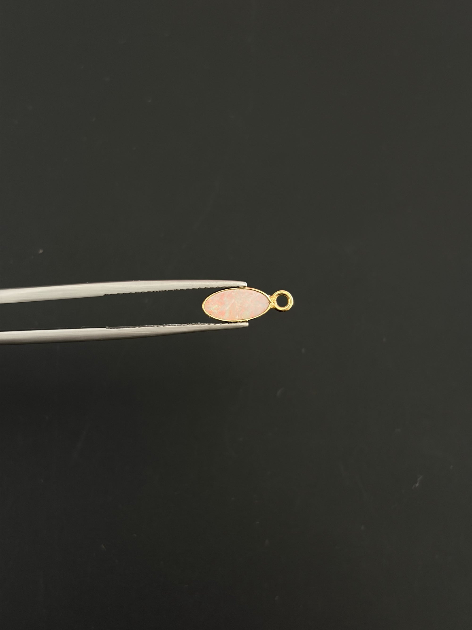 Australian Opal 18K Gold Filled Bezel 9x4 mm, Single Connector