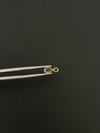 Natural Spinel 18K Gold Filled Bezel 5x4 mm, Single Connector