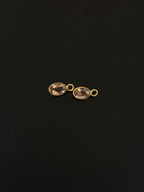 Tourmaline 18K Gold Filled Bezel 7x5 mm, Single Connector