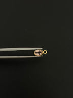 Tourmaline 18K Gold Filled Bezel 7x5 mm, Single Connector