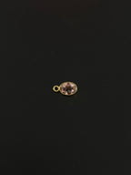 Tourmaline 18K Gold Filled Bezel 8x6 mm, Single Connector