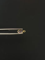 Tourmaline 18K Gold Filled Bezel 8x6 mm, Single Connector