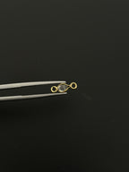 Natural Spinel 18K Gold Filled Bezel 5x4 mm, Double Connector