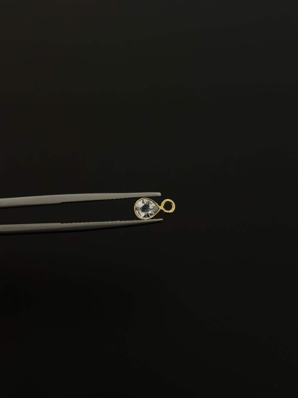 Natural Spinel 18K Gold Filled Bezel 5x4 mm, Single Connector