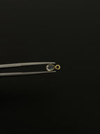 Natural Spinel 18K Gold Filled Bezel 5x4 mm, Single Connector