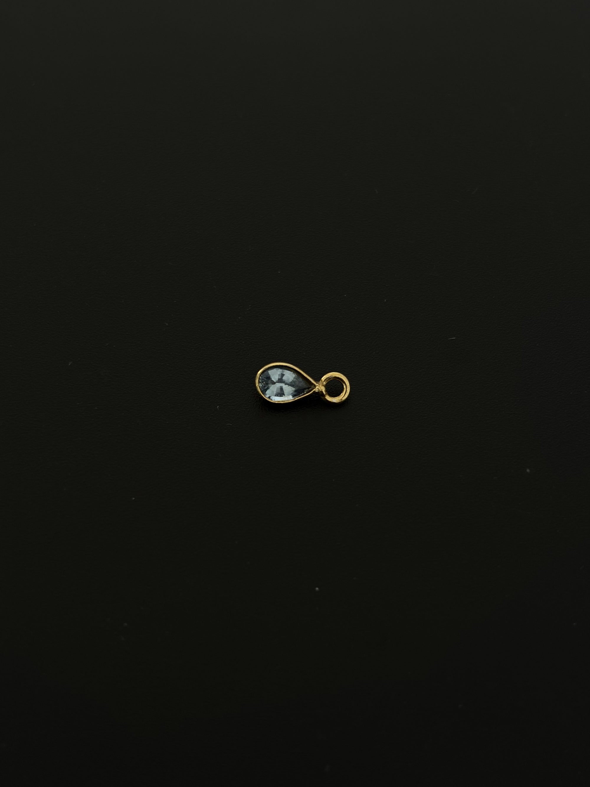 Natural Spinel 18K Gold Filled Bezel 5x4 mm, Single Connector