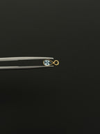 Natural Spinel 18K Gold Filled Bezel 5x4 mm, Single Connector