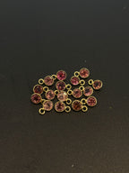 Tourmaline 18K Gold Filled Bezel 5 mm, Single Connector