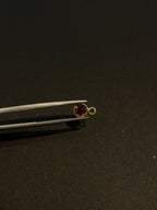 Tourmaline 18K Gold Filled Bezel 5 mm, Single Connector