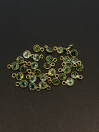 Tourmaline 18K Gold Filled Bezel 5 mm, Single Connector