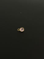 Natural Spinel 18K Gold Filled Bezel 4x4 mm, Single Connector