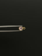 Natural Spinel 18K Gold Filled Bezel 4x4 mm, Single Connector