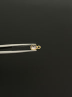 Natural Spinel 18K Gold Filled Bezel 4x4 mm, Single Connector