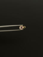 Natural Spinel 18K Gold Filled Bezel 5x5 mm, Single Connector