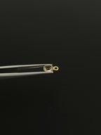 Natural Spinel 18K Gold Filled Bezel 5x5 mm, Single Connector