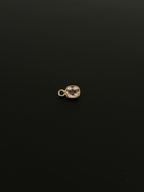 Natural Spinel 18K Gold Filled Bezel 6x5 mm, Single Connector
