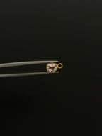 Natural Spinel 18K Gold Filled Bezel 6x5 mm, Single Connector