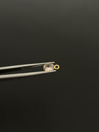 Natural Spinel 18K Gold Filled Bezel 6x5 mm, Single Connector