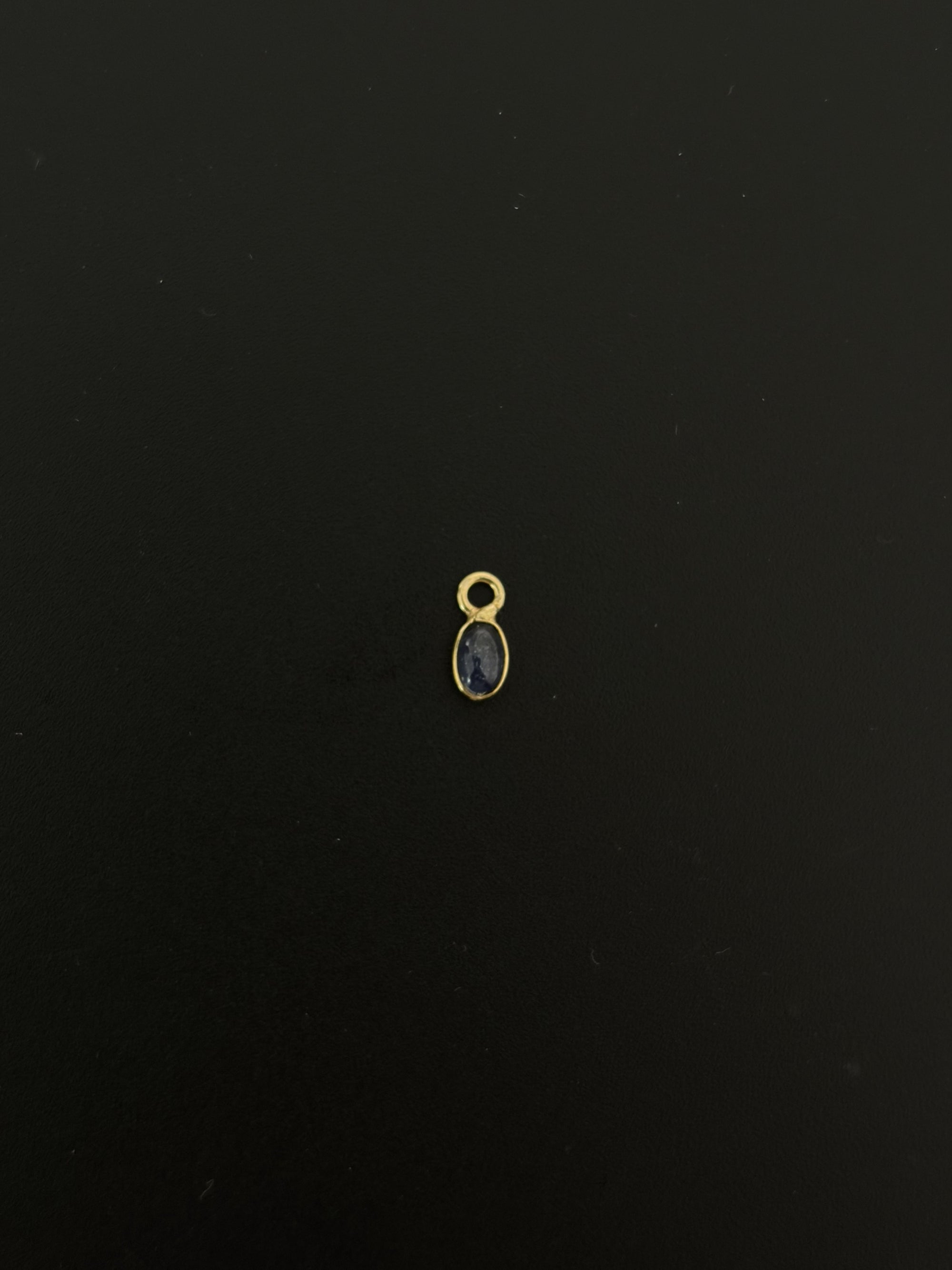 Lapis 18K Gold Filled Bezel 5x3 mm, Single Connector
