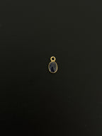 Lapis 18K Gold Filled Bezel 7x5 mm, Single Connector