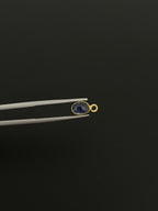 Lapis 18K Gold Filled Bezel 7x5 mm, Single Connector