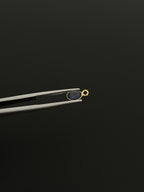 Lapis 18K Gold Filled Bezel 7x5 mm, Single Connector