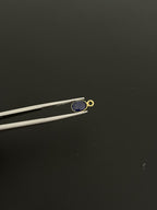 Lapis 18K Gold Filled Bezel 7x6 mm, Single Connector