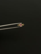 Tourmaline 18K Gold Filled Bezel 5 mm, Double Connector