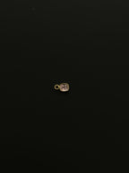 Tourmaline 18K Gold Filled Bezel 6x4 mm, Single Connector