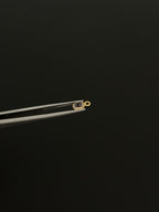 Tourmaline 18K Gold Filled Bezel 6x4 mm, Single Connector