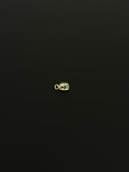 Tourmaline 18K Gold Filled Bezel 6x4 mm, Single Connector
