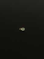 Tourmaline 18K Gold Filled Bezel 6x4 mm, Single Connector
