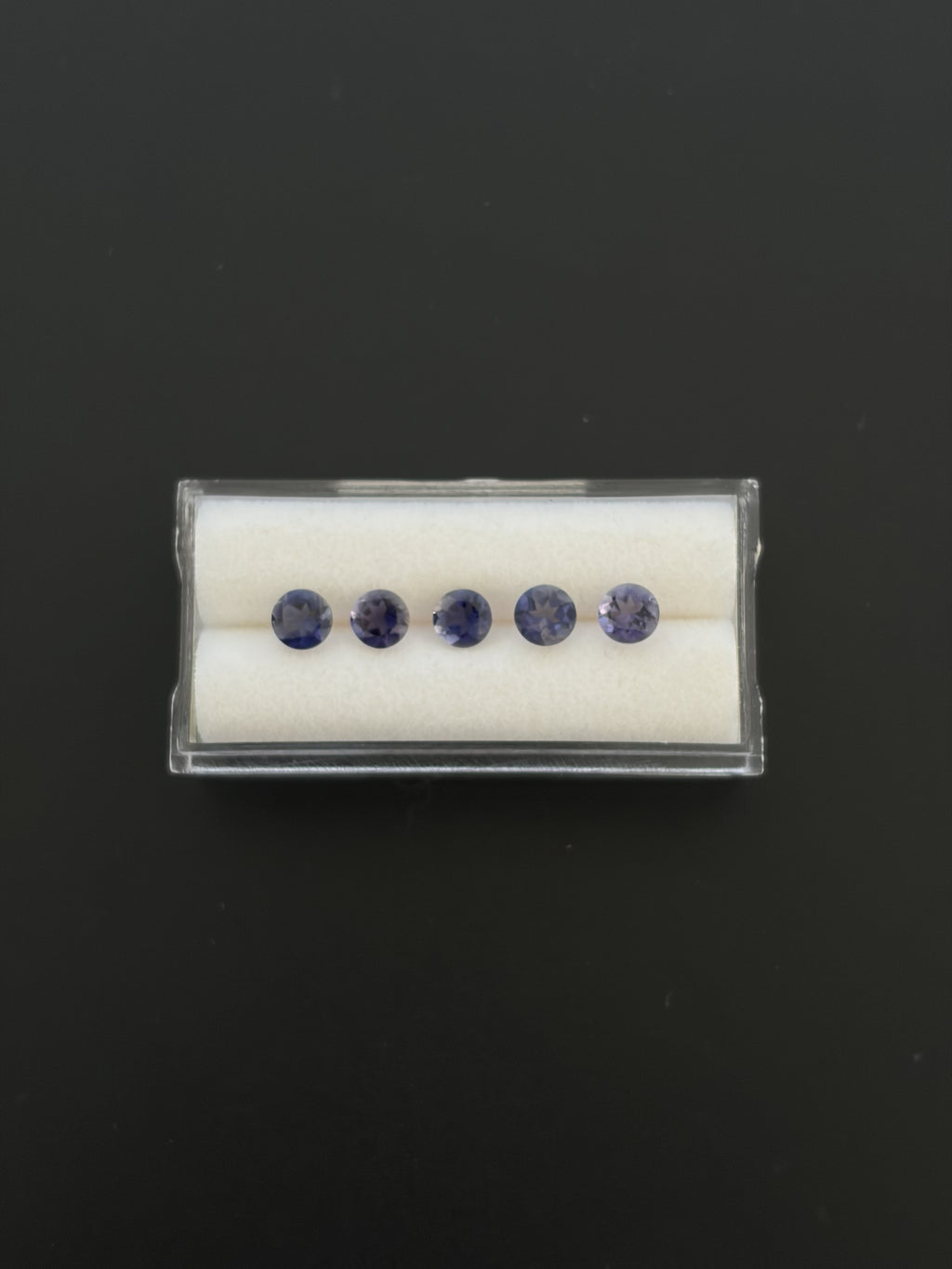 Iolite Faceted Gemstone Round 5 mm, Approximately 1.95 Carat