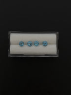 Blue Topaz Faceted Round Shape 5.1 mm