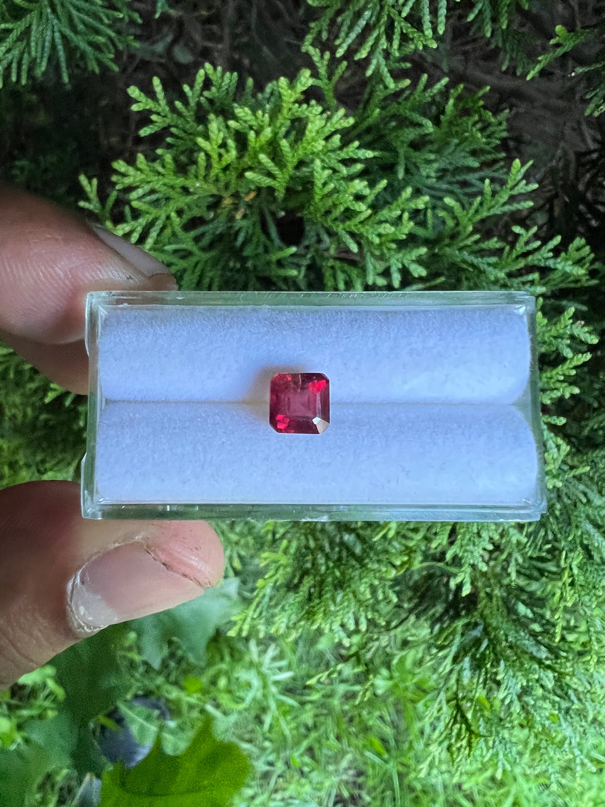Ruby Faceted  Cushion Square 6.3x6.3 mm Approximately  1.88  Carat, 1 Pieces  (GTG-R-2)