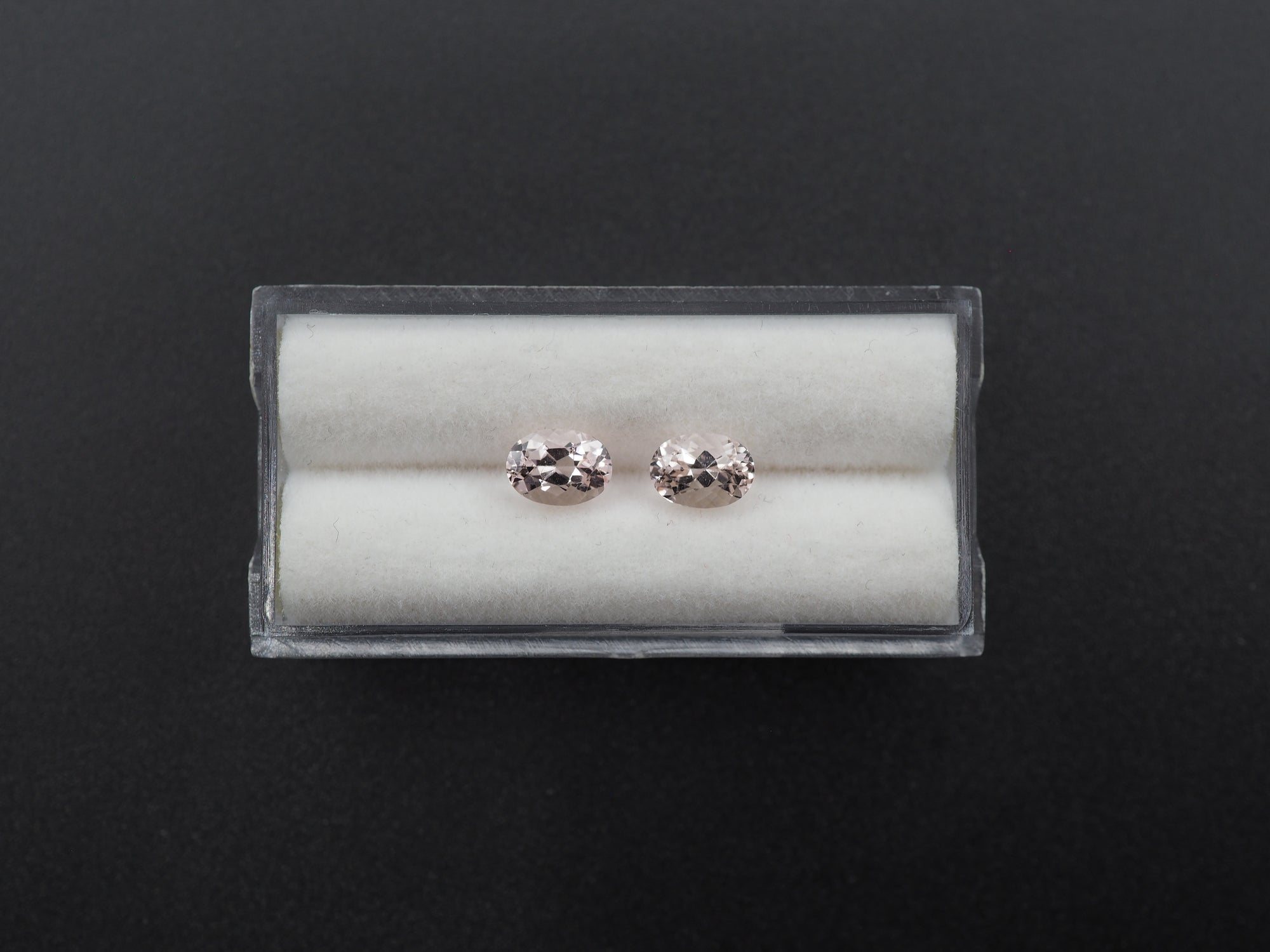 Morganite Faceted Oval Shape 7 x 5 x 3.5 mm Matching Pair Approximately 1.59 Carat