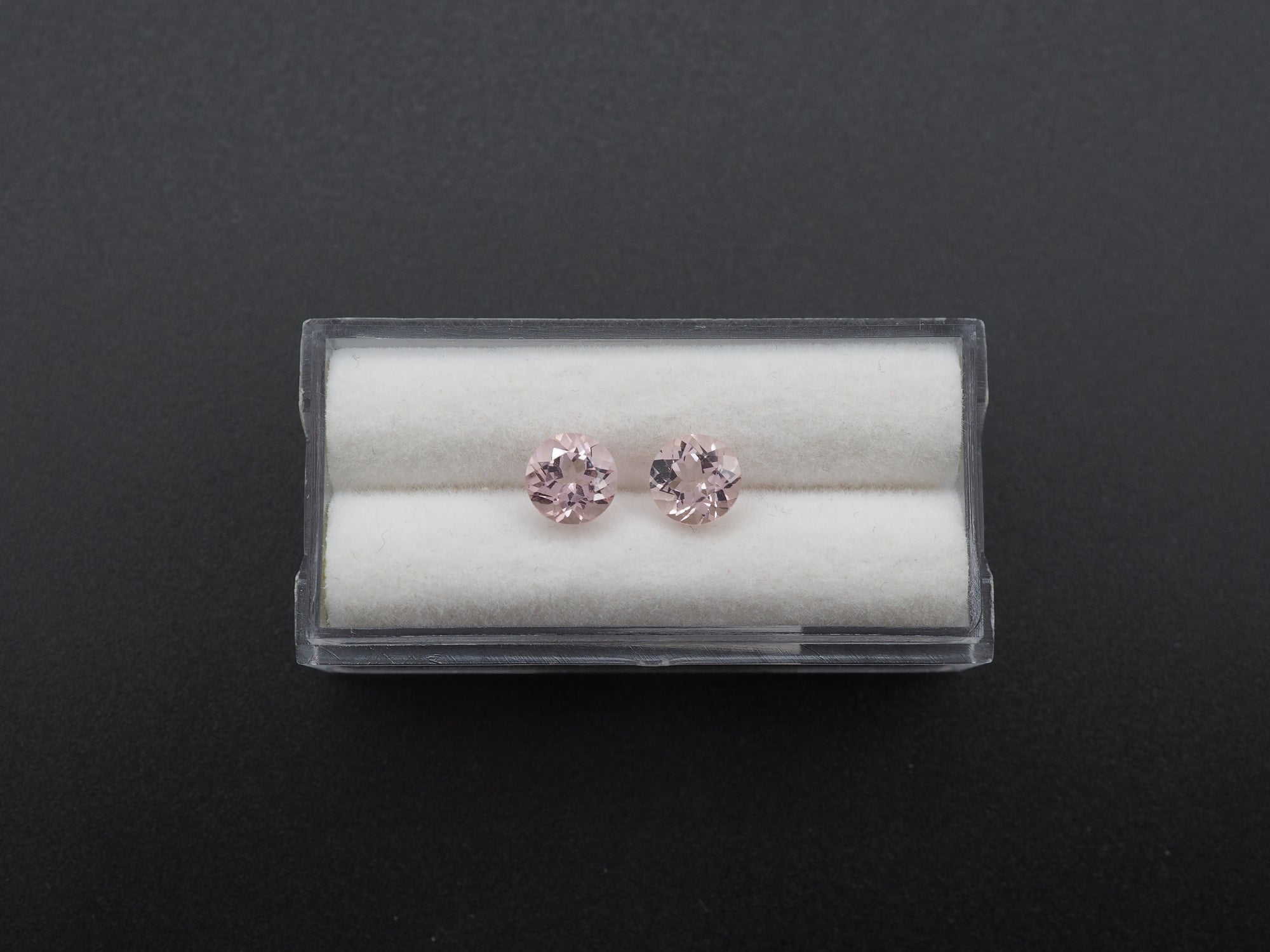 Morganite Round Shape 6.50 x 4 mm & 6.5 x 4.40 mm Matching Pair Approximately 1.92 Carat