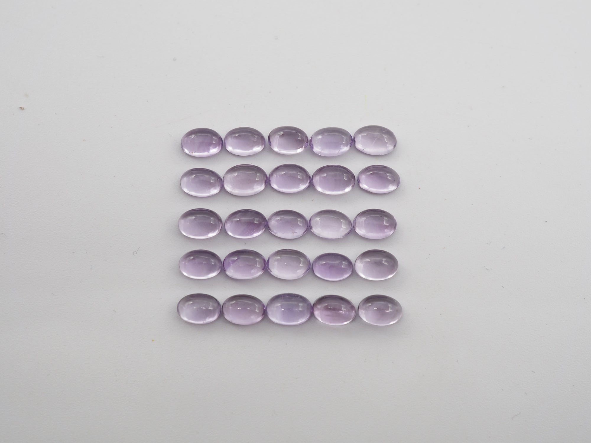 Amethyst Cabochon Oval 6x4 mm Approximately 12 Carat, 25 Pieces (GTG-AM-70)