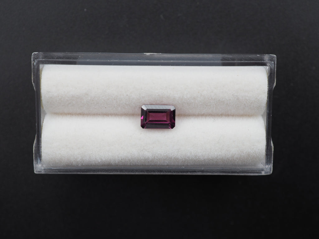 Purple Garnet Faceted Rectangle Shape 7x5 mm Approximately 1.06 Carat
