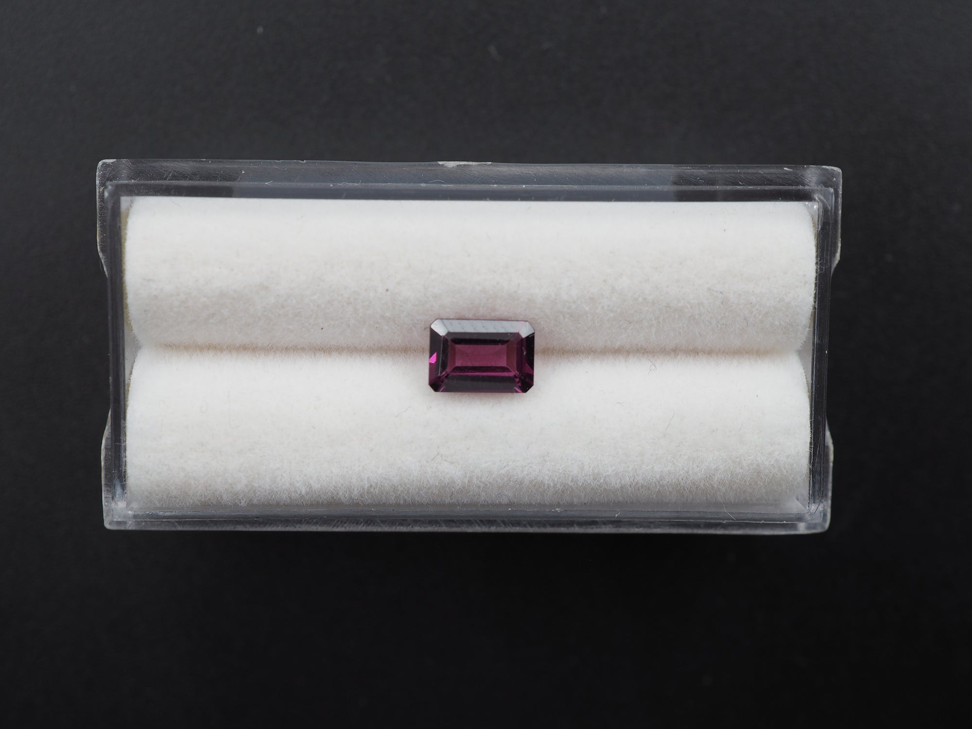 Purple Garnet Faceted Rectangle Shape 7x5 mm Approximately 1.06 Carat