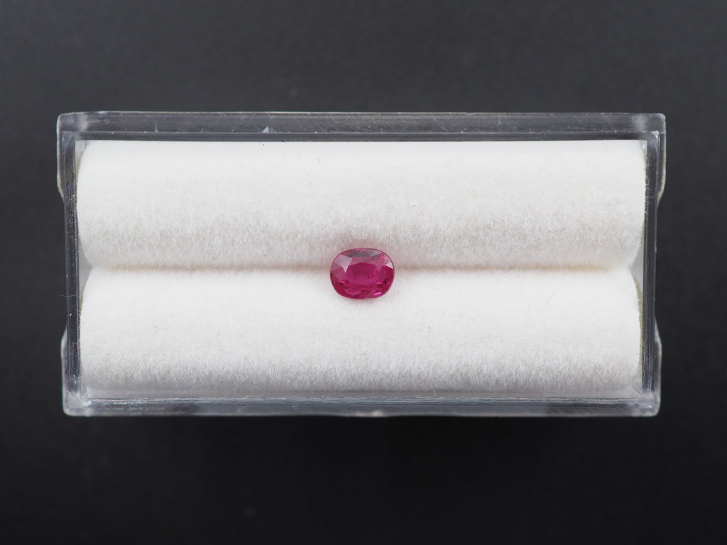 Natural unheated Ruby  Faceted Oval Shape 5.2x4.1x2.4mm  Approximately 0.52 Carat
