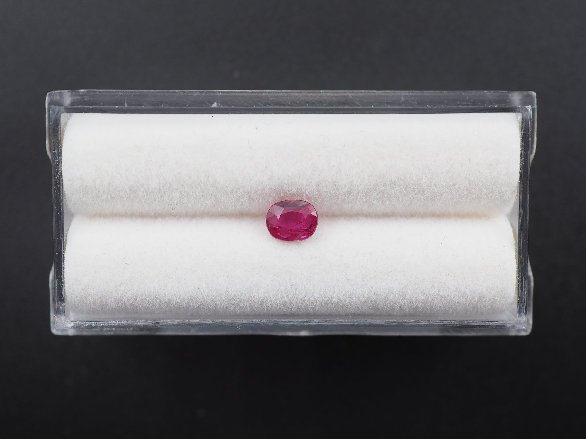 Natural unheated Ruby  Faceted Oval Shape 5.2x4.1x2.4mm  Approximately 0.52 Carat